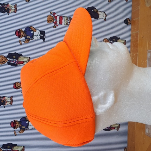 Vintage Big Buck Deer stitched thick foam orange & brown hunting snapback hat - Picture 4 of 7